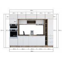 Bucatarie ZONE A 320 FRONT MDF K002 / decor 263